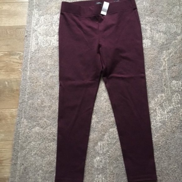 THE LOFT Women's High Waist Mauve Purple Leggings Pants size L-NWT - Picture 1 of 3